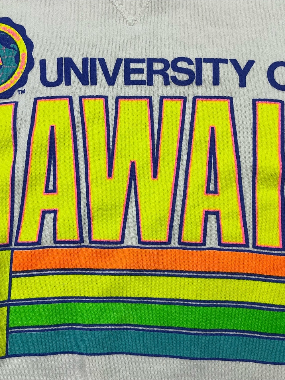 Vintage 90s University of Hawaii crewneck sweatshirt made in the USA XL - Picture 3 of 9